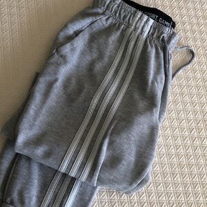 adidas Kids Gray Sweatpants with Stripes